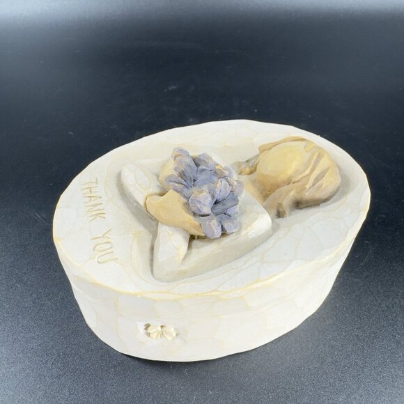 Vintage 2005 Willow Tree Trinket Box Jewelry Holder Demdaco Susan Lordi Resin - Picture 10 of 11